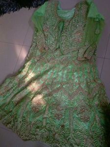 Elegant Green Embellished Lehenga Choli
