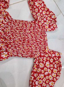 Floral Red Sundress