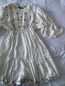 White Embroidered Dress