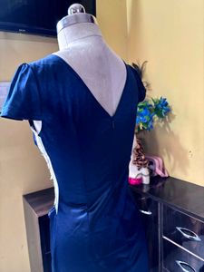Elegant Blue Maxi Dress