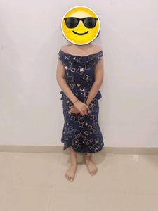 paded Chic Blue Patterned Dress