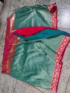 New Elegant Green Banarasi Saree
