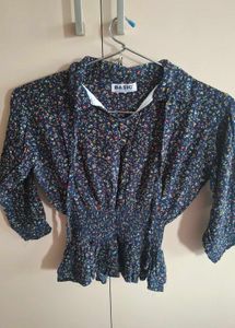 Blue Floral Top