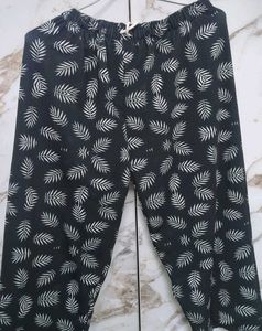Leaf Print Pants