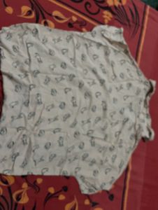 Cute Cat Print Button-Down Shirt