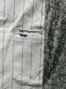 Regular Shirt With Striped Long Sleeve ButtonDown