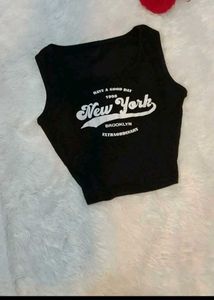 Black New York Graphic Tank Top