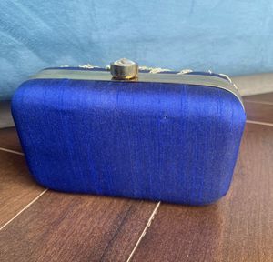 Unused Elegant Partywear Blue Clutch
