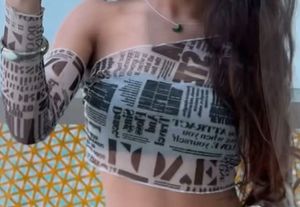 Newspaper Mesh Top