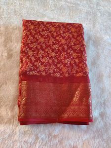 Elegant Red Floral Saree
