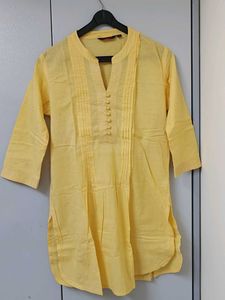 Yellow Cotton Kurti