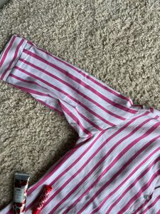 Pink Striped Oversized Shirt