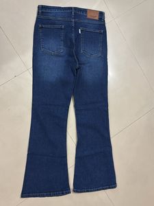 Flared Dark Wash Denim Jeans