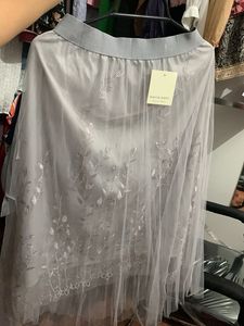 Elegant Embroidered Mesh Skirt