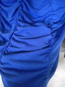 Blue Embellished Long Sleeve Top