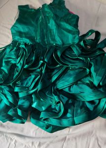 Green Colour Heavy Frock
