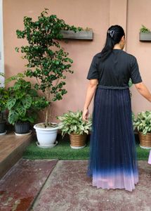 SHEIN Ombre Mesh Panel Dress