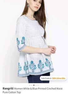 Rangriti Pure Cotton Short Kurti