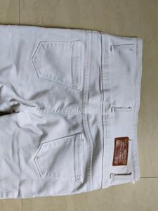 High Waist White Jeans