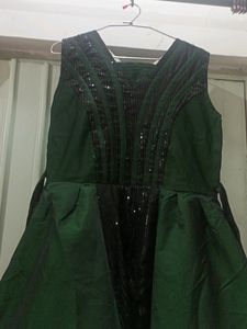 Green Gown For Girls