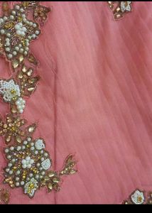 New Peach Embroidered Dress