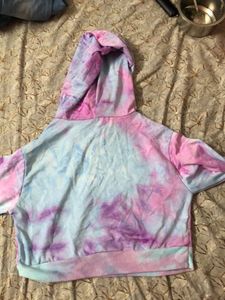 Tie Dye Hoodie Casual Cropped