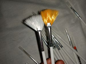 Combo Of New Nail Art Glitter And Brush Set