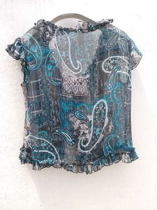 Georgette Y2k Top.