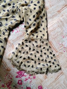 Short Net Frock With Trouser Nd Dupatta