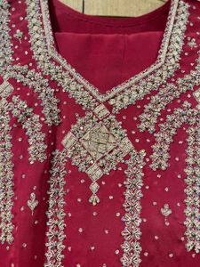 Graceful Pink Kurti with Intricate Hand Embroidery