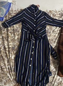 Striped Shirt Dress