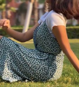 Floral Green Mini Dress