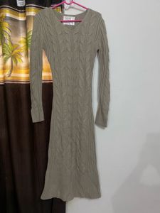 Winter Knitted Sweater Dress Long Sleeve