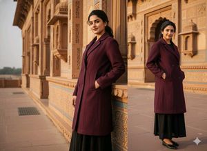 Burgundy Trench Coat
