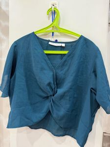 Blue Knot-Front Top