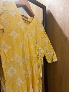 Yellow Embroidered Kurta