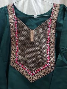 Elegant Green Embroidered Kurti ( Combo Of 2 )