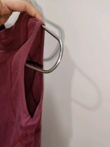 Burgundy 'RESTART' Sleeveless Top