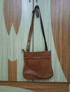 Genuine Leather Brown Crossbody Bag