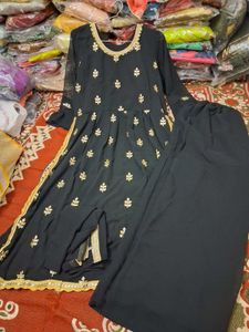 Black Embroidered Salwar Kameez Suit