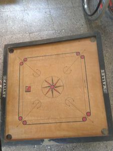 Carrom Board with Cricket Bat