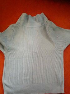 Heart Print Ribbed Top