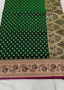 Elegant Green Banarsi silk