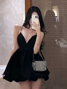 Baby doll flared sleeveless dress - Black / M