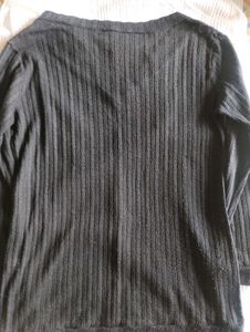 Gothic Black V-Neck Sweatshirt