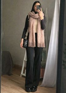 Y2k Cozy Knit Scarf with Fringe