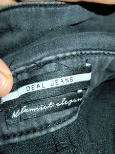 High-Waisted Black Jeans
