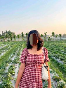 Women Checked Fit And Flare Mini Dress