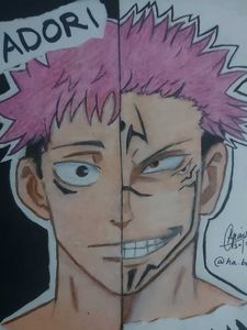 Sukuna And Itadori Artwork (With Frame)