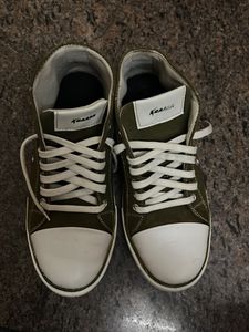 Olive High Ankle Sneakers